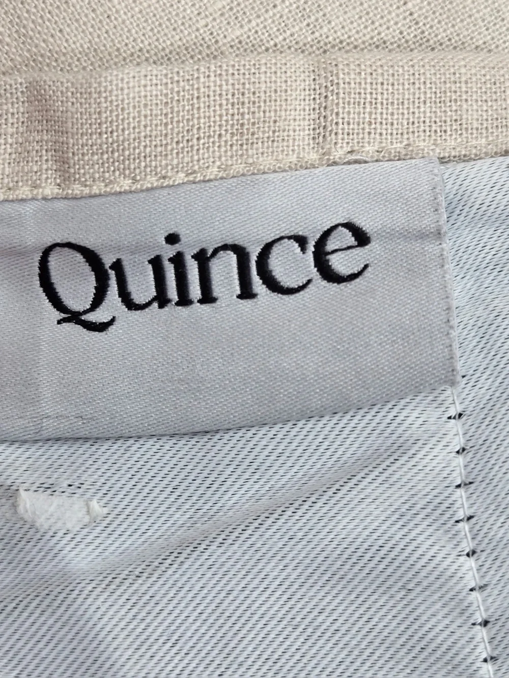QUINCE Set Of 2 48x96 European Linen True Blackout Curtains Sand 0792